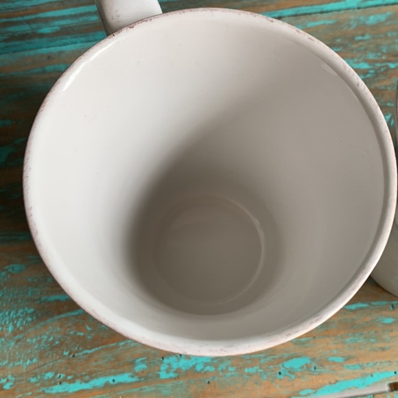 Pottery Barn Gabrielle Coffee Mugs Set of 2 Made in Portugal Neutral - Picture 7 of 8